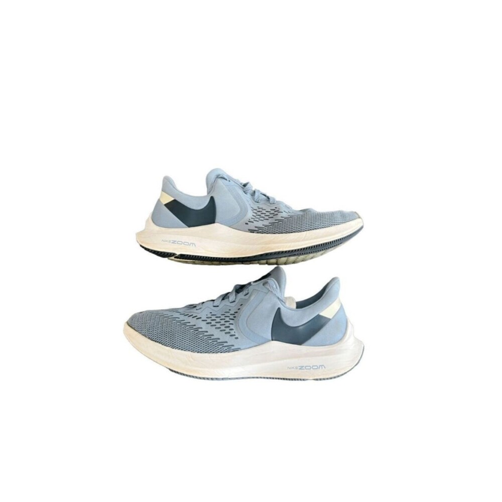 Nike Air Zoom Winflo 6 Indigo Fog Blue Running Shoes Mens Size 9.5